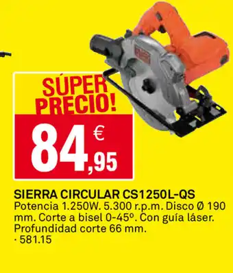 Bricoking Sierra Circular Cs1250L-QS oferta