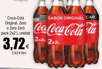 FROIZ Coca-Cola Original, Zero o Zero Zero pack 2x2 L unidad oferta