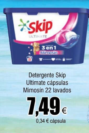 FROIZ Detergente Skip Ultimate cápsulas Mimosín 22 lavados oferta