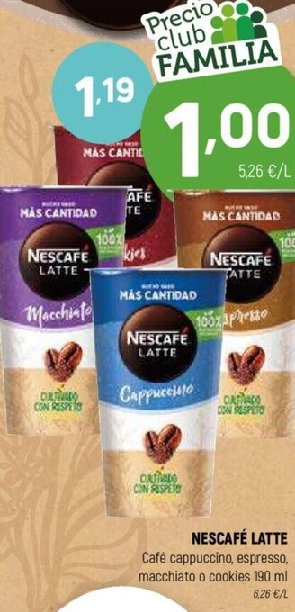 Coviran NESCAFÉ LATTE oferta