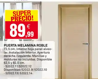 Bricoking Puerta Melamina Roble oferta