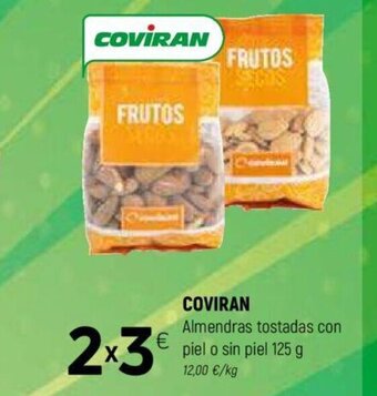 Coviran COVIRAN Almendras tostadas con piel o sin piel 125 g oferta