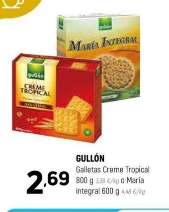 Coviran GULLÓN Galletas Creme Tropical 800 g oferta