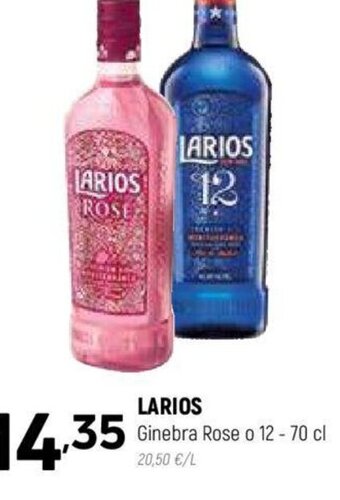 Coviran LARIOS Ginebra Rose o 12 - 70 cl oferta