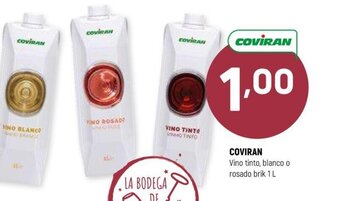 Coviran COVIRAN Vino tinto, blanco o rosado brik 1 L oferta