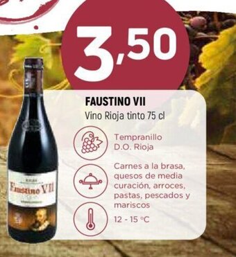 Coviran FAUSTINO VII Vino Rioja tinto 75 cl oferta