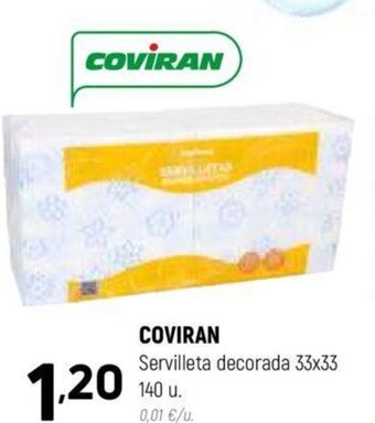 Coviran COVIRAN Servilleta decorada 33x33 oferta