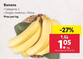 Lidl Banana oferta