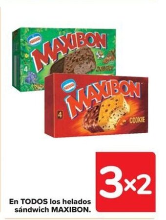 Carrefour En TODOS los helados sándwich MAXIBON. oferta