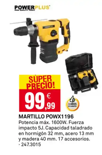 Bricoking Martillo POWX1196 oferta