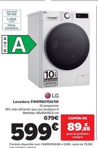 Carrefour LG Lavadora F4WR6010A1W oferta