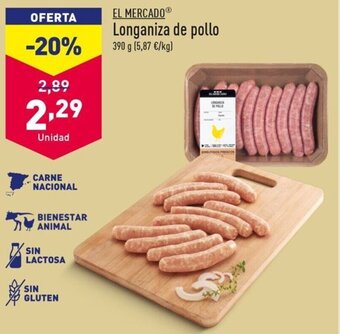 ALDI EL MERCADO Longaniza de pollo oferta