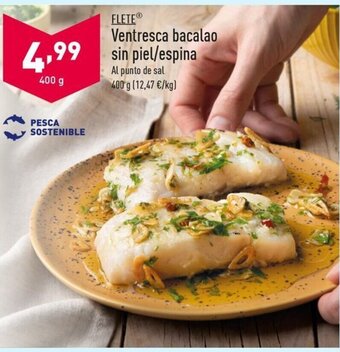 ALDI FLETE Ventresca bacalao sin piel/espina oferta