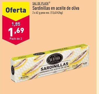 ALDI SAL DE PLATA Sardinillas en aceite de oliva oferta