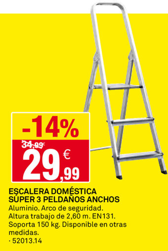 Bricoking Escalera Doméstica Super 3 Peldaños Anchos oferta