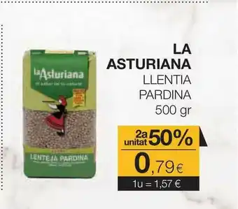 Plusfresc La Asturiana Llentia Pardina 500gr oferta