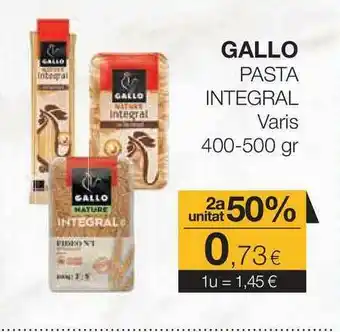 Plusfresc Gallo Pasta Integral 400-500gr oferta