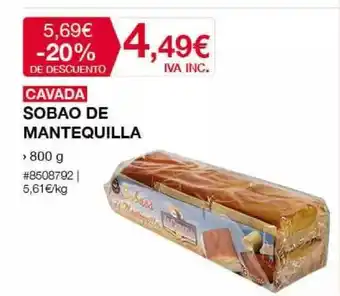 Costco Cavada Sobao De Mantequilla 800g oferta