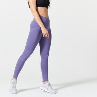Decathlon Leggings fitness fit+ 500 mujer violeta slim oferta