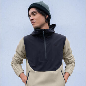 Decathlon Forro polar de montaña y trekking con capucha hombre quechua mh500 beige oferta