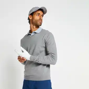 Decathlon Jersey golf hombre gris cuello pico oferta