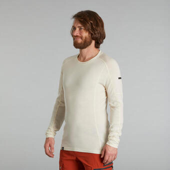 Decathlon Camiseta montaña y trekking lana merina sin teñir hombre forclaz mt500 oferta