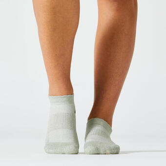 Decathlon Calcetines fitness invisibles tobilleros pack 3 amarillo crema domyos oferta