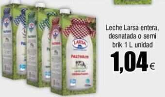 FROIZ Leche Larsa entera, desnatada o semi brik 1 L oferta
