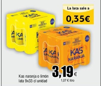 FROIZ Kas naranja o limón lata 9x33 cl oferta