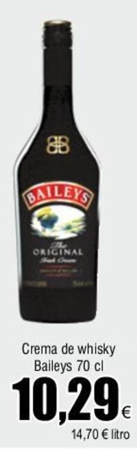 FROIZ Crema de whisky Baileys 70 cl oferta