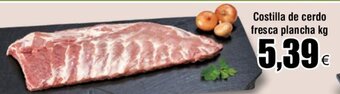 FROIZ Costilla de cerdo fresca plancha kg oferta