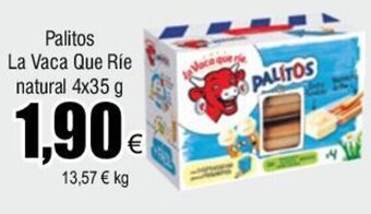 FROIZ Palitos La Vaca Que Ríe natural 4x35 g oferta