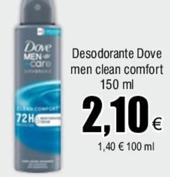 FROIZ Desodorante Dove men clean comfort 150 ml oferta