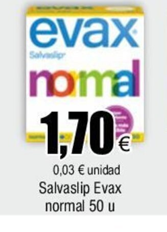 FROIZ Salvaslip Evax normal 50 u oferta