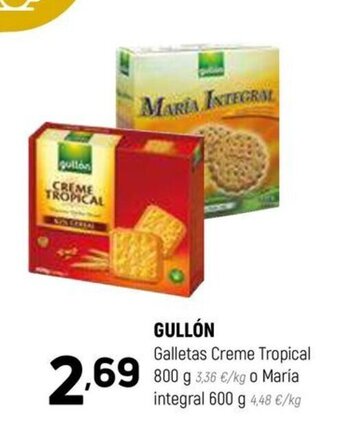Coviran GULLÓN Galletas Creme Tropical 800 g oferta
