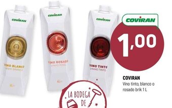 Coviran COVIRAN Vino tinto, blanco o rosado brik 1 L oferta