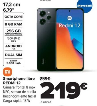 Carrefour Smartphone libre REDMI 12 oferta