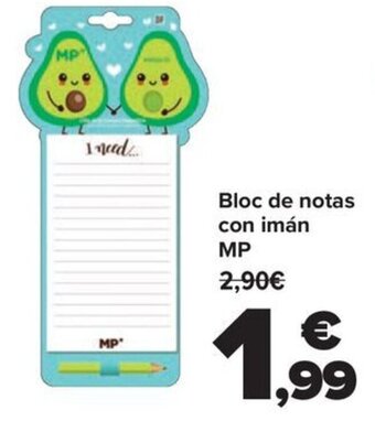 Carrefour Bloc de notas con imán MP oferta