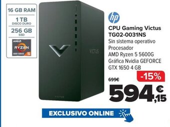 Carrefour CPU Gaming Victus TG02-0031NS oferta