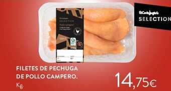 Hipercor FILETES DE PECHUGA DE POLLO CAMPERO oferta