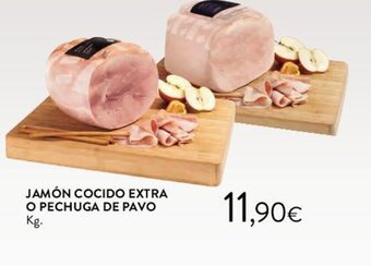 Hipercor JAMÓN COCIDO EXTRA O PECHUGA DE PAVO Kg. oferta