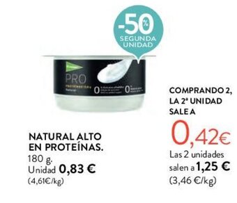 Hipercor NATURAL ALTO EN PROTEÍNAS oferta