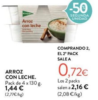 Hipercor ARROZ CON LECHE oferta