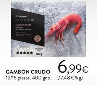 Hipercor GAMBÓN CRUDO oferta