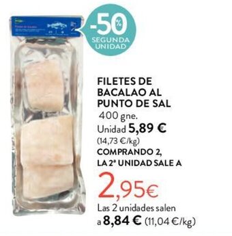 Hipercor FILETES DE BACALAO AL PUNTO DE SAL oferta