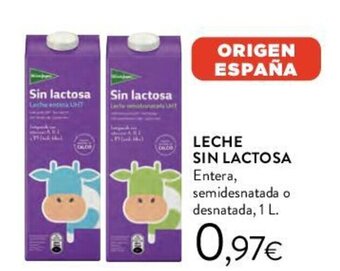 Hipercor LECHE SIN LACTOSA oferta
