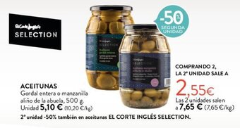 Hipercor ACEITUNAS oferta