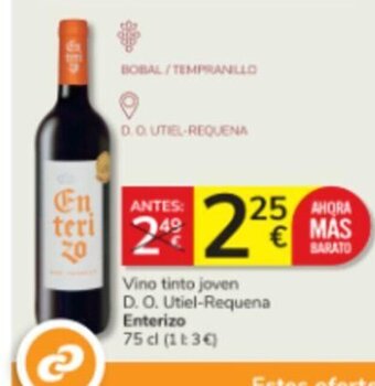 Consum Vino tinto joven D.O. Utiel Requena Enterizo oferta