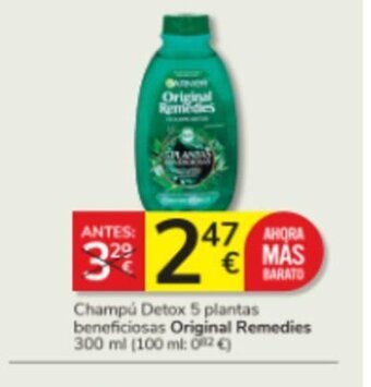 Consum Champú Detox 5 plantas beneficiosas Original Remedies oferta
