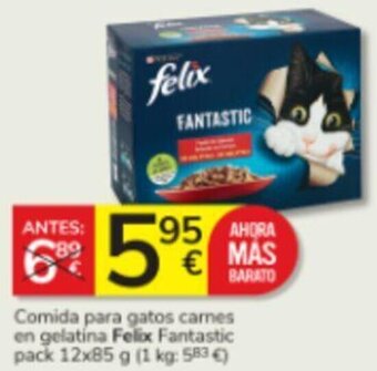 Consum Comida para gatos carnes en gelatina Felix Fantastic oferta